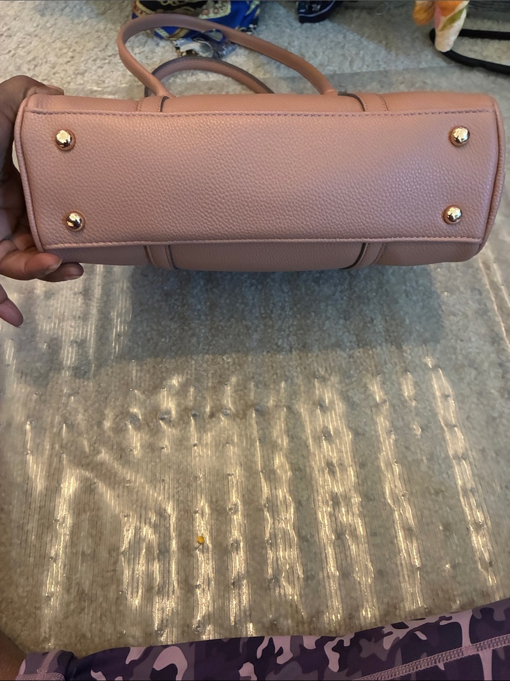 Nanette Lepore Blush Taupe Pebbled Leather Shoulder Bag - Picture 3 of 7